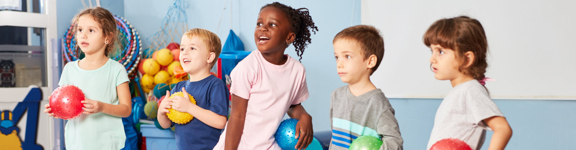 children playing a ball