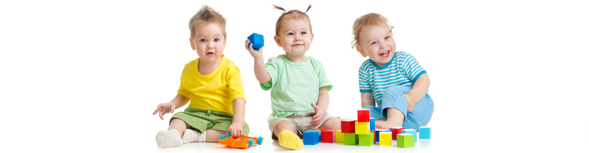 babies playing and smiling